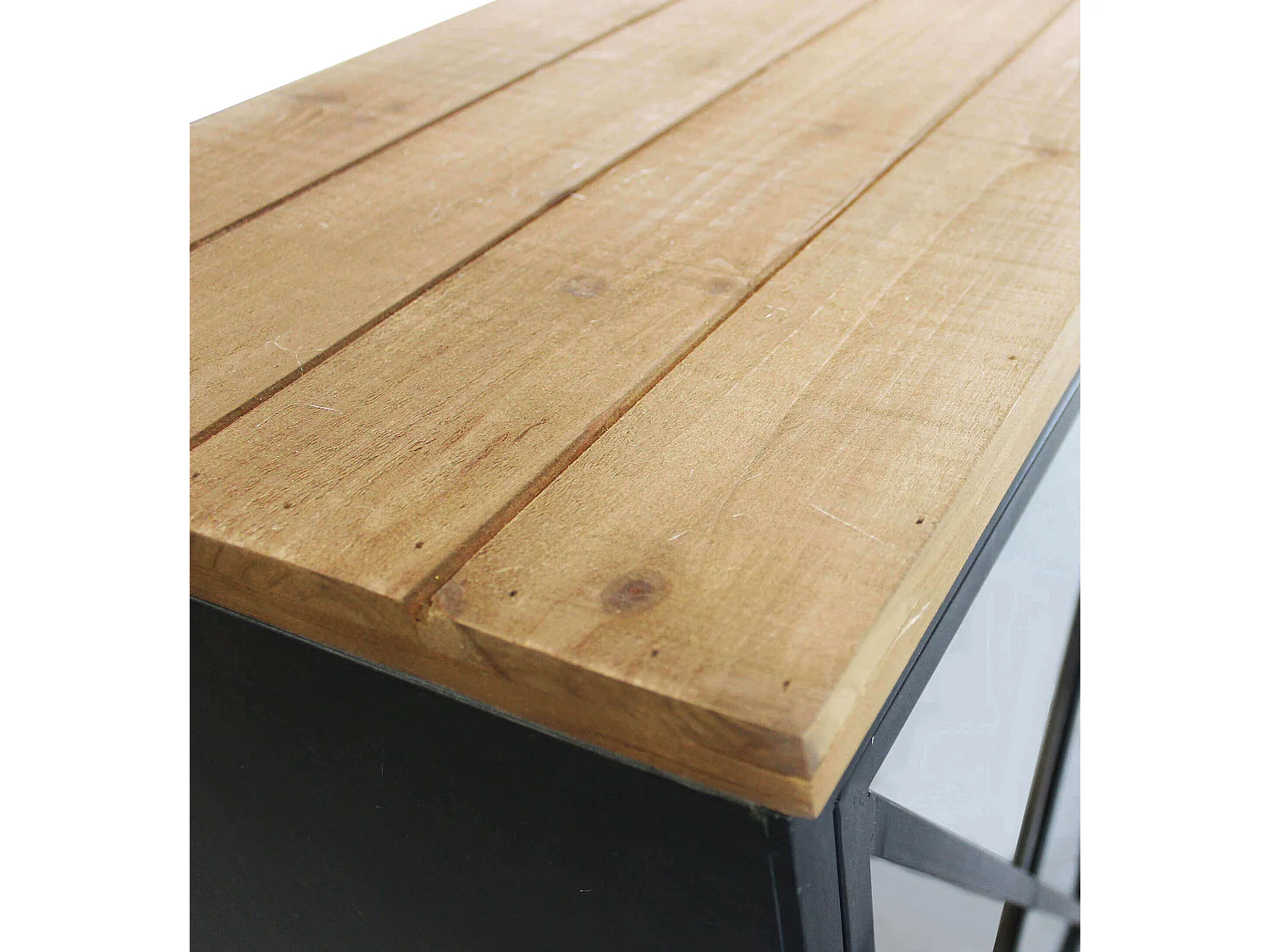 MilaniHome.it - madia in legno e metallo per salotto soggiorno cucina di design industrial cm 128x38x79 hdi coloreMarrone