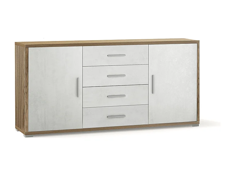MilaniHome.it - madia moderna per soggiorno di design moderno cm 174 l x 41 p x 84 hdi coloreBianco