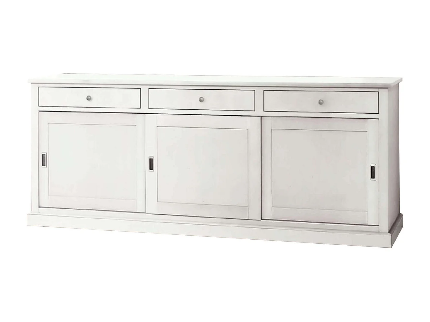 MilaniHome.it - Credenza In Legno Massello 200x50x90di coloreBianco
