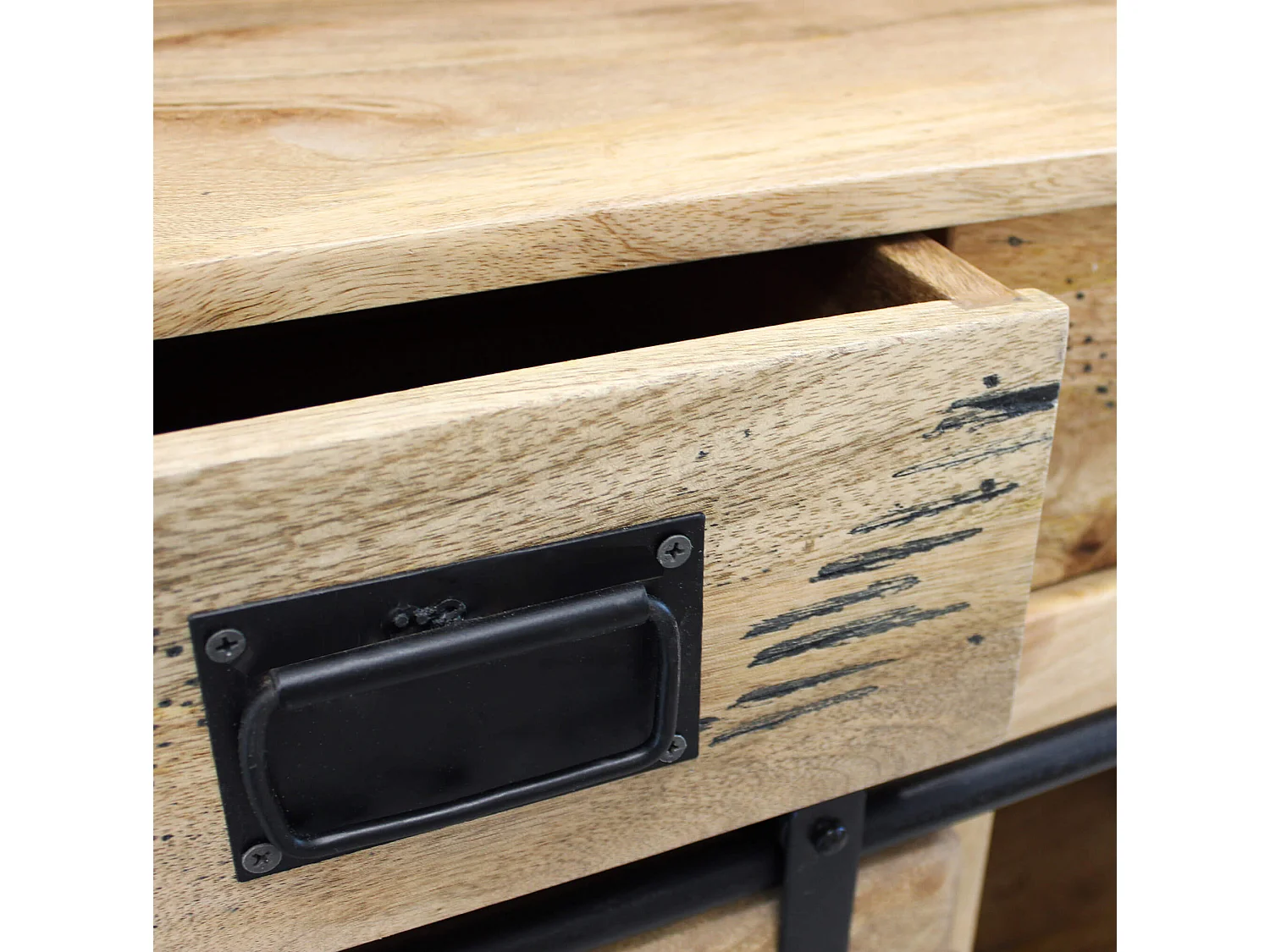 MilaniHome.it - credenza legno di mango di design moderno industrial cm 90x40x190 hdi coloreMarrone