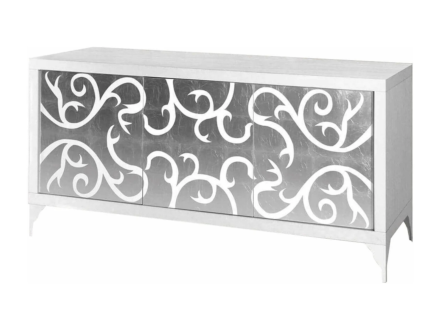 MilaniHome.it - Mobile Base Cm 180x45x81H Bianca Con Decoro Per Cucina Sala Da Pranzo Salotto Soggiorno Camera Da Letto Ufficiodi coloreBianco