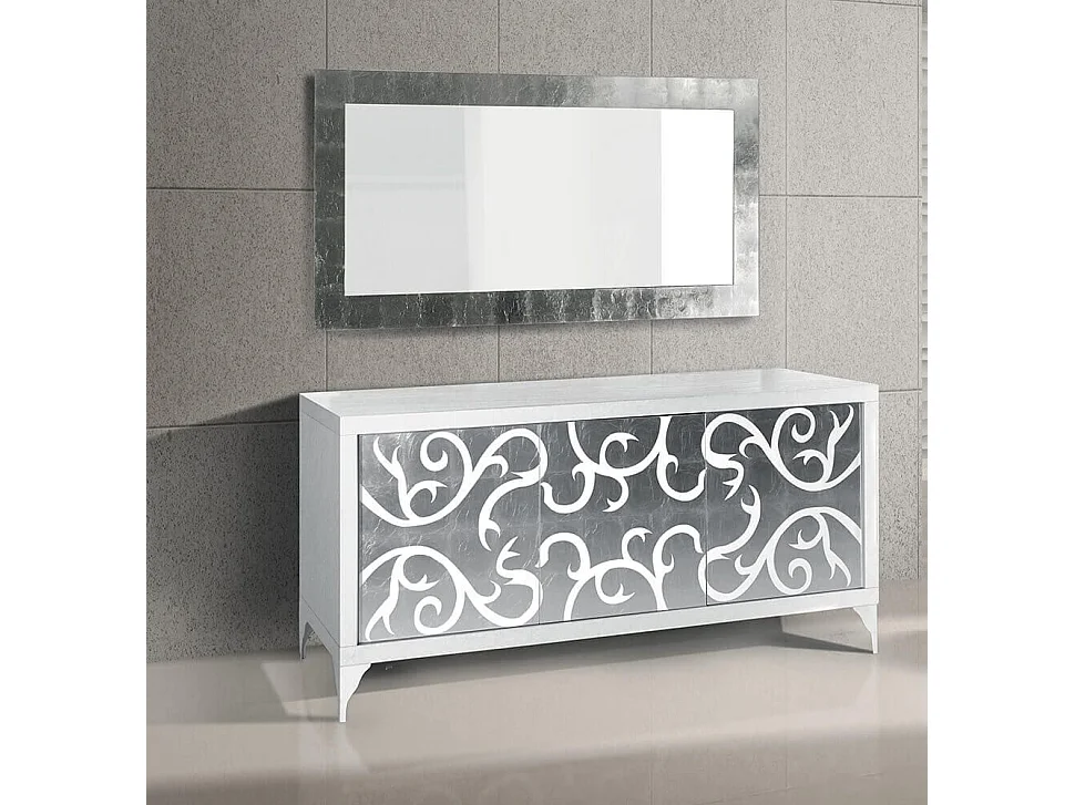 MilaniHome.it - Mobile Base Cm 180x45x81H Bianca Con Decoro Per Cucina Sala Da Pranzo Salotto Soggiorno Camera Da Letto Ufficiodi coloreBianco