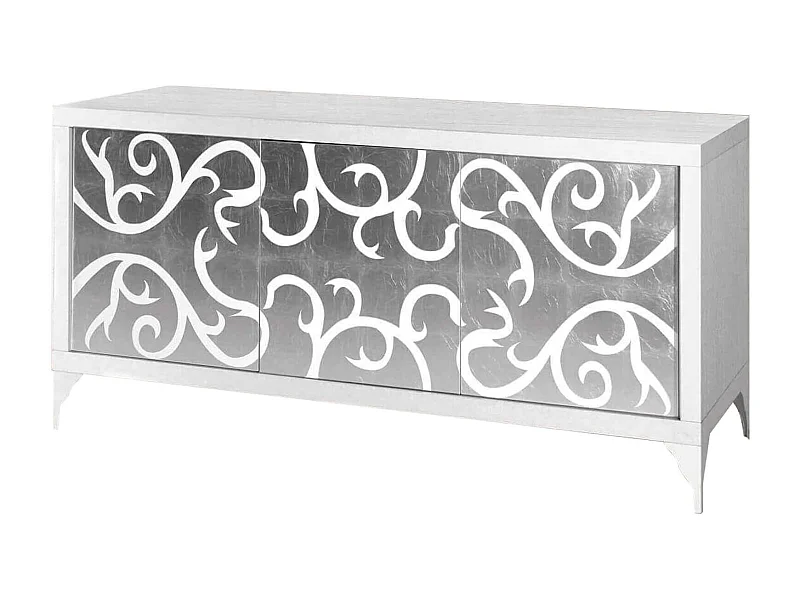 MilaniHome.it - Mobile Base Cm 180x45x81H Bianca Con Decoro Per Cucina Sala Da Pranzo Salotto Soggiorno Camera Da Letto Ufficiodi coloreBianco