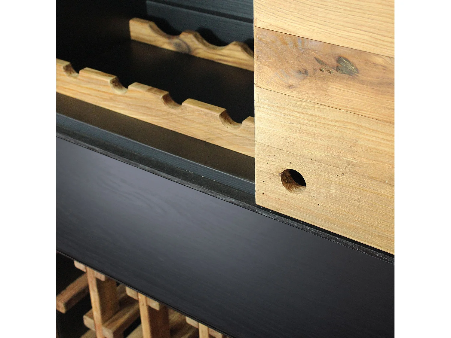 MilaniHome.it - credenza in legno massiccio di design moderno industrial cm 100 x 40 x 131 hdi coloreMarrone