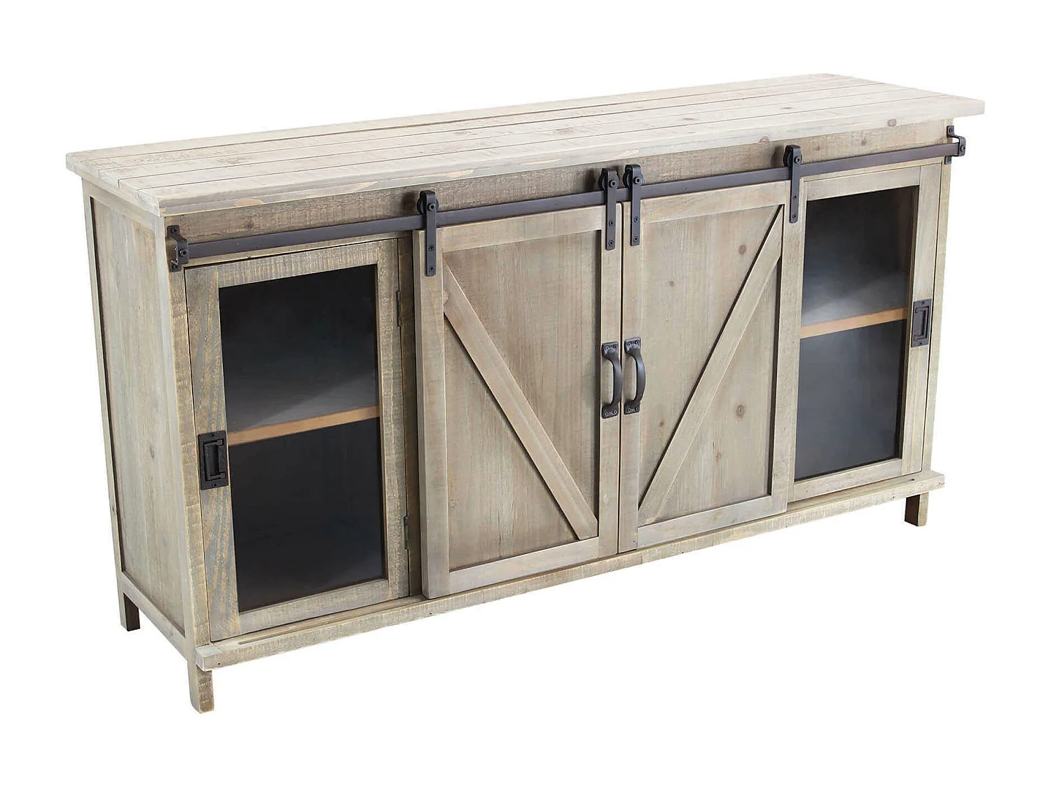 MilaniHome.it - madia in legno cm 142x41x76 hdi coloreMarrone