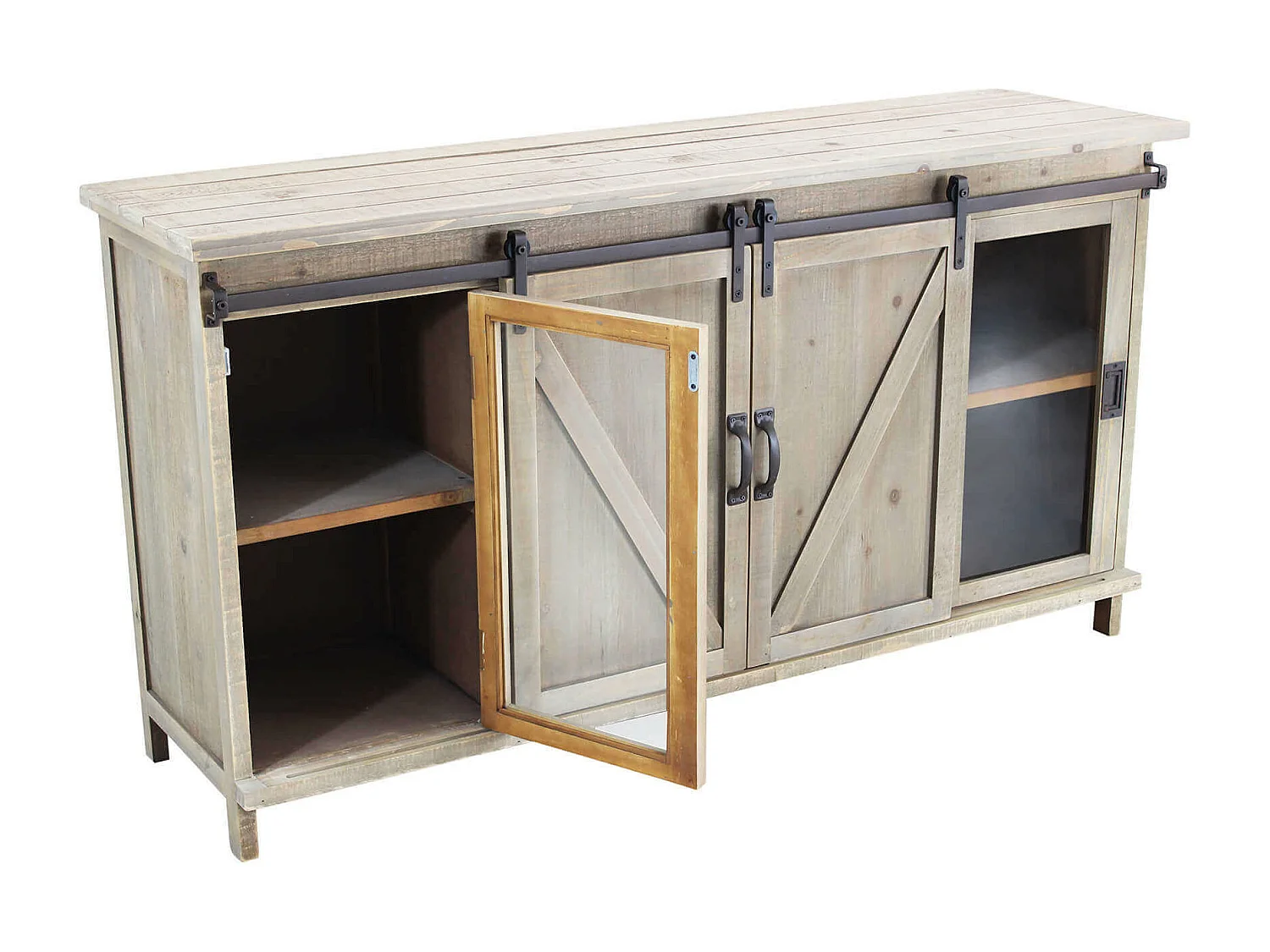 MilaniHome.it - madia in legno cm 142x41x76 hdi coloreMarrone