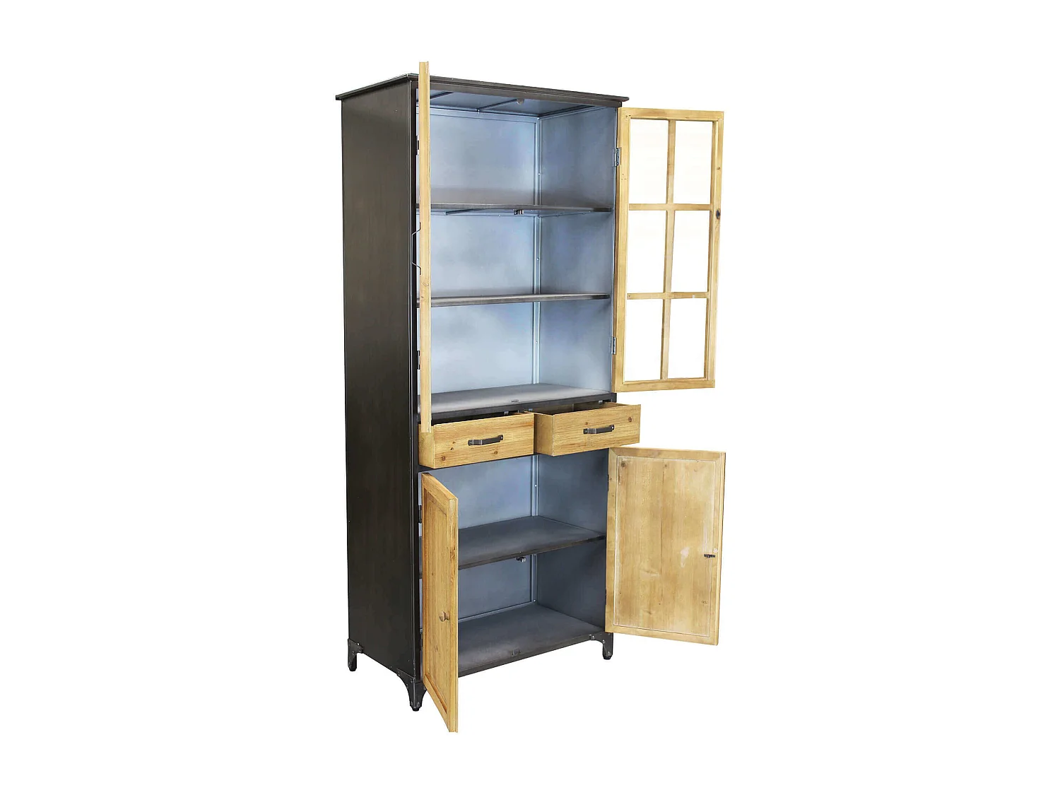 MilaniHome.it - credenza industrial cm 78,5x41,5x175 hdi coloreMarrone