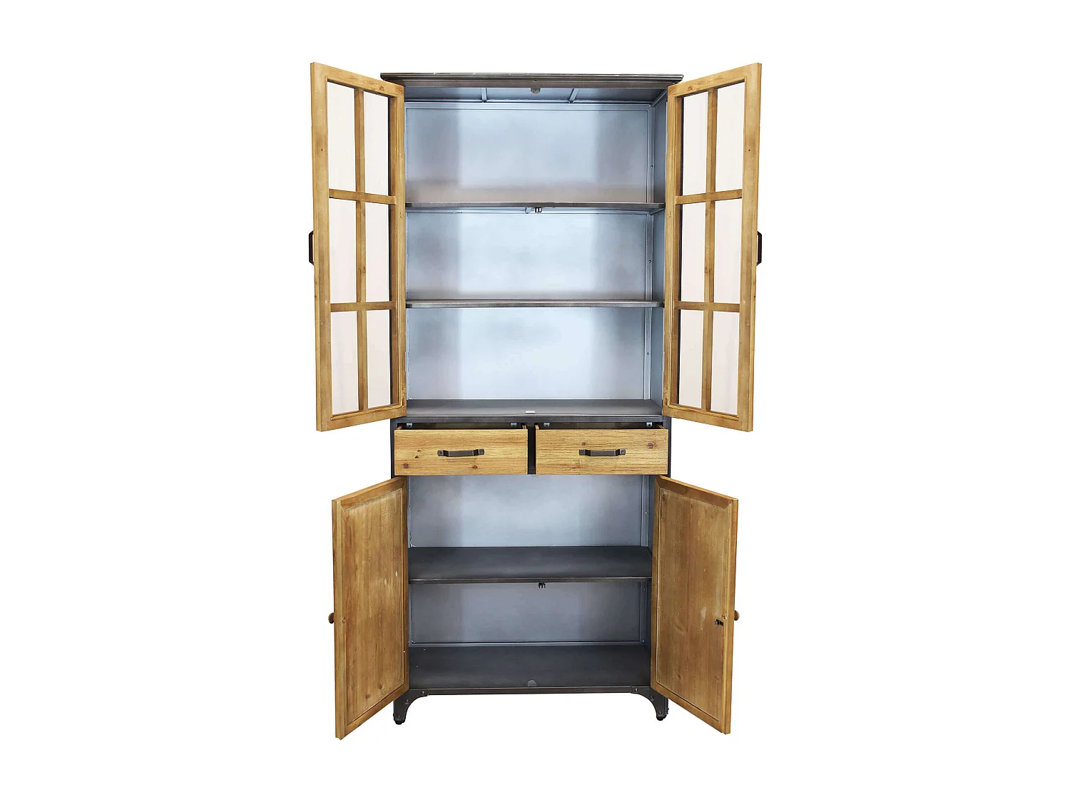 MilaniHome.it - credenza industrial cm 78,5x41,5x175 hdi coloreMarrone