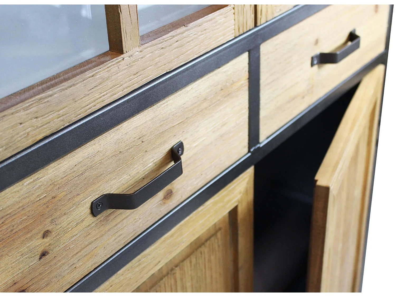 MilaniHome.it - credenza industrial cm 78,5x41,5x175 hdi coloreMarrone