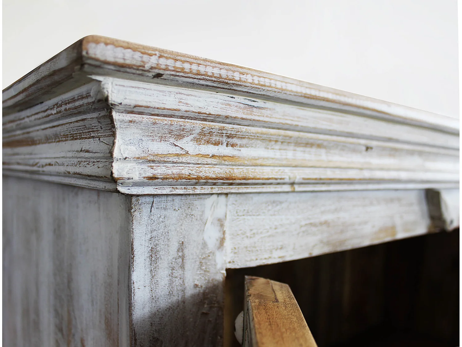 MilaniHome.it - madia legno di mango bianco di design moderno industrial cm 180x40x90 hdi coloreBianco