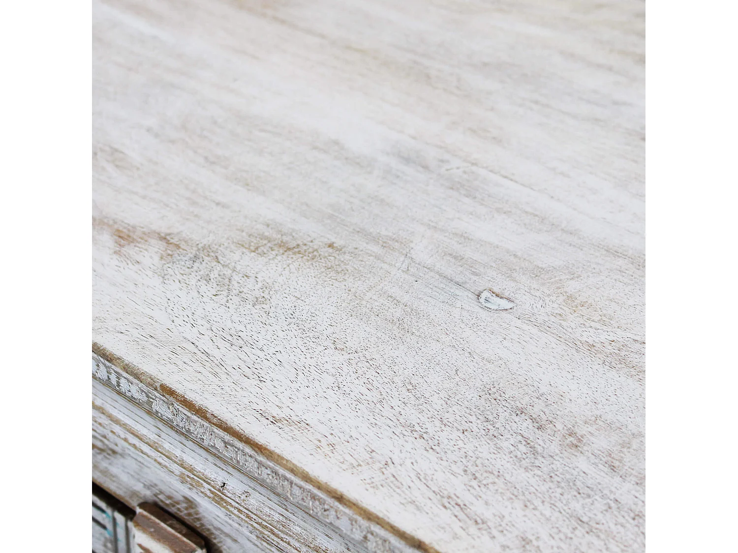 MilaniHome.it - madia legno di mango bianco di design moderno industrial cm 180x40x90 hdi coloreBianco