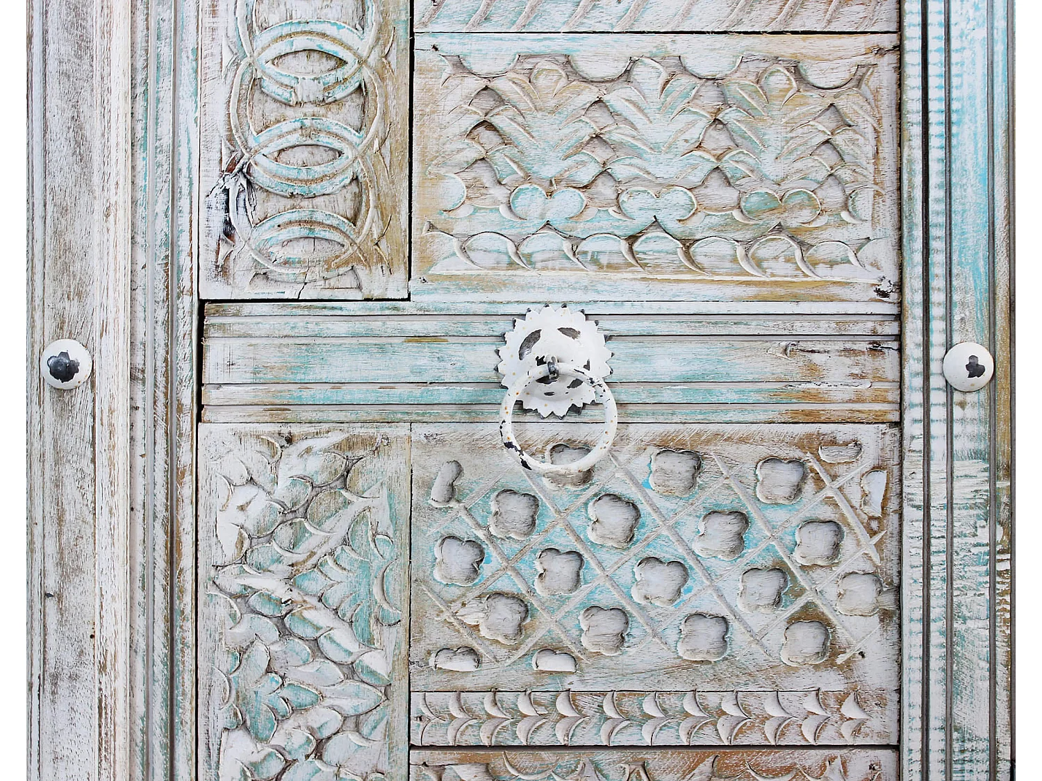 MilaniHome.it - madia legno di mango bianco di design moderno industrial cm 180x40x90 hdi coloreBianco