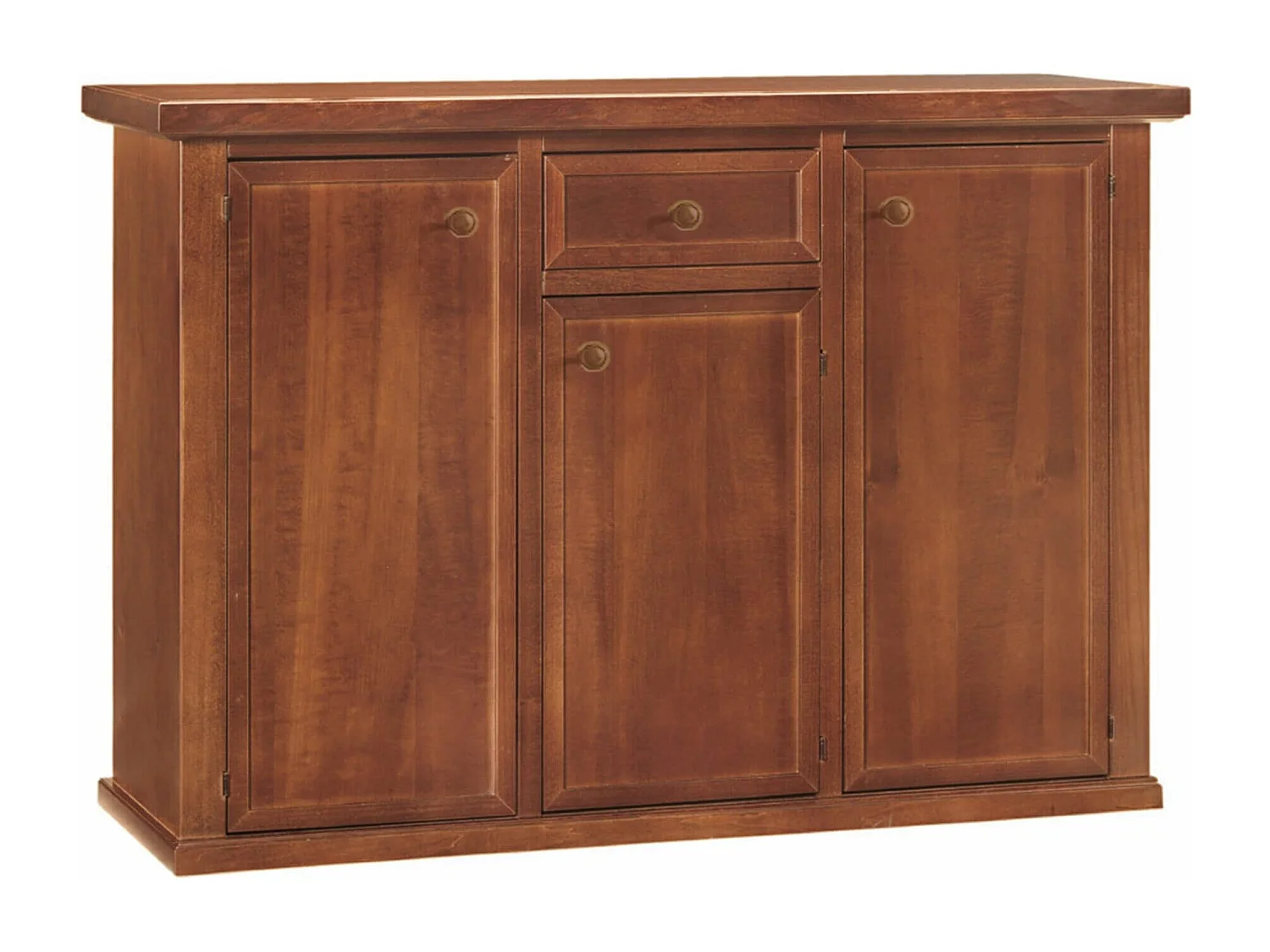MilaniHome.it - Credenza Tinta Noce 120x40x88 Per Interno Sala Da Pranzo Salotto Cucina Ufficio Massello Arte Poveradi coloreTinta noce