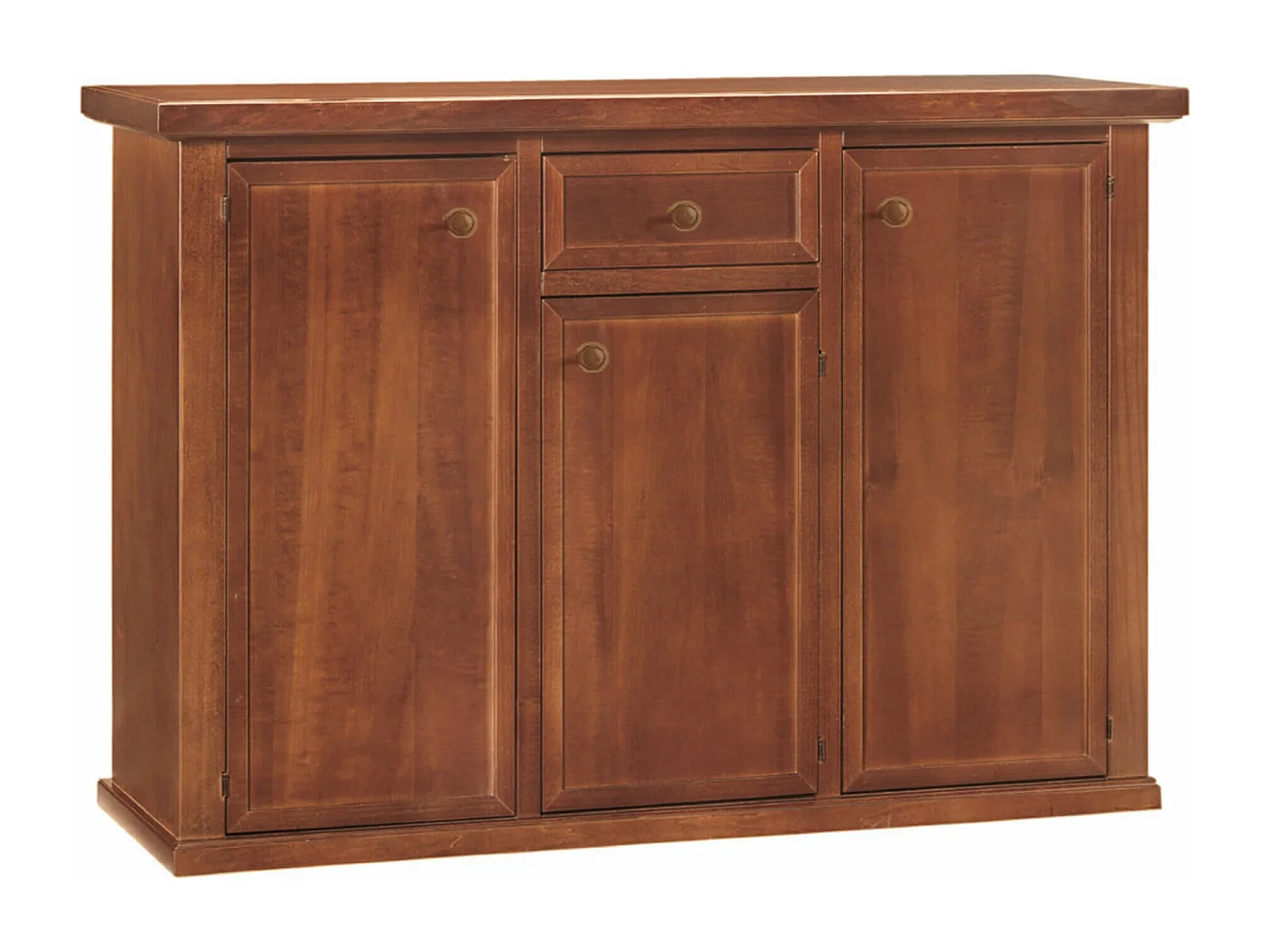 MilaniHome.it - Credenza Tinta Noce 120x40x88 Per Interno Sala Da Pranzo Salotto Cucina Ufficio Massello Arte Poveradi coloreTinta noce