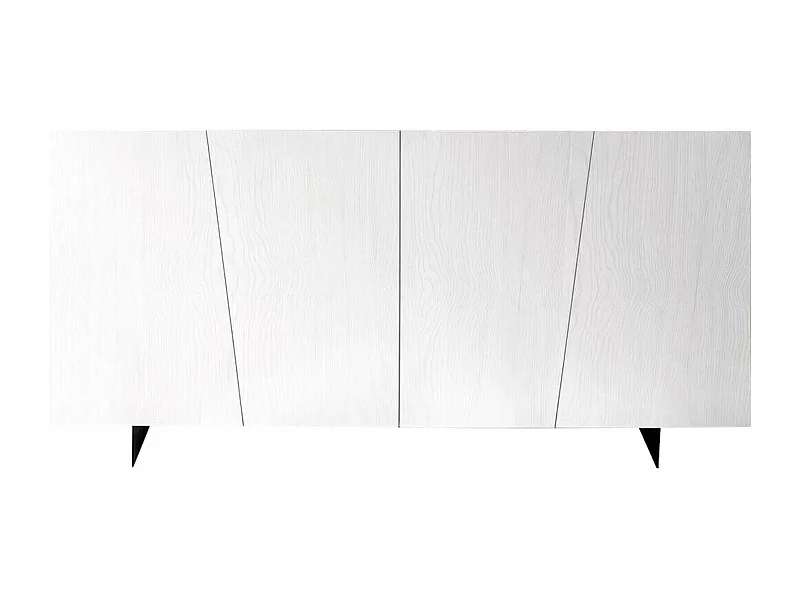 MilaniHome.it - Mobile Tv Porta Tv Cm 180x50x87 H Abete Spazzolato Bianco 4 Ante Per Soggiorno Sala Salotto Ufficio Camera Da Lettodi coloreBianco