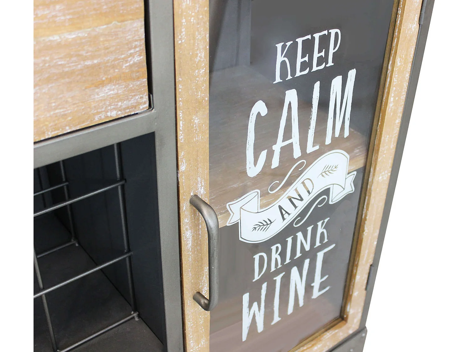 MilaniHome.it - madia industrial in metallo e legno cm 124x39,5x80 hdi coloreMarrone