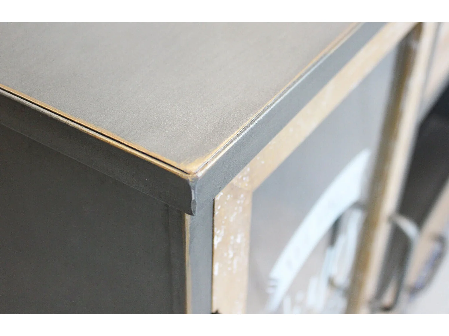 MilaniHome.it - madia industrial in metallo e legno cm 124x39,5x80 hdi coloreMarrone