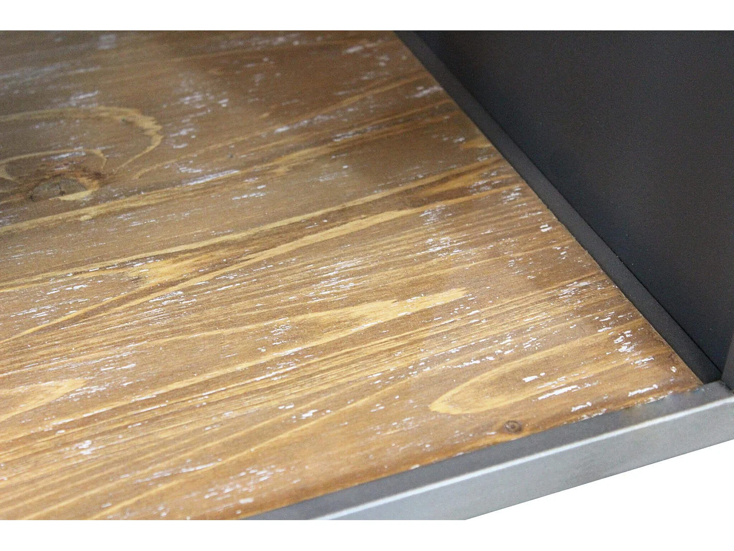 MilaniHome.it - madia industrial in metallo e legno cm 124x39,5x80 hdi coloreMarrone