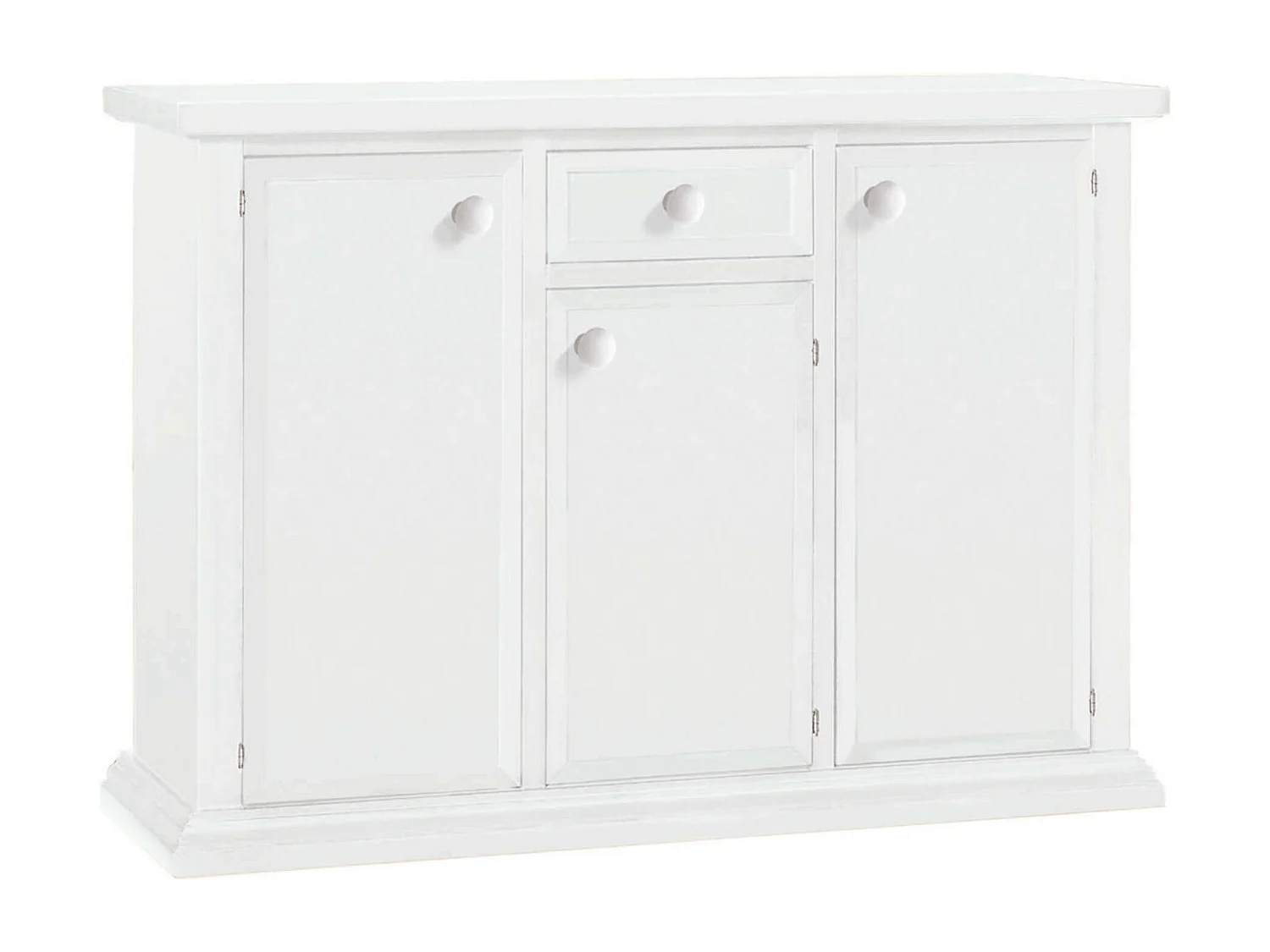 MilaniHome.it - Credenza Bianca 120x40x88 Per Interno Sala Da Pranzo Salotto Cucina Ufficio Massello Arte Poveradi coloreBianco