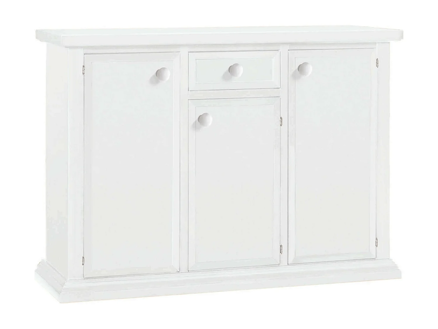 MilaniHome.it - Credenza Bianca 120x40x88 Per Interno Sala Da Pranzo Salotto Cucina Ufficio Massello Arte Poveradi coloreBianco