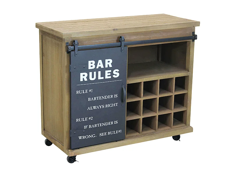 MilaniHome.it - madia industrial in metallo cm 88x41x74,5 hdi coloreMarrone