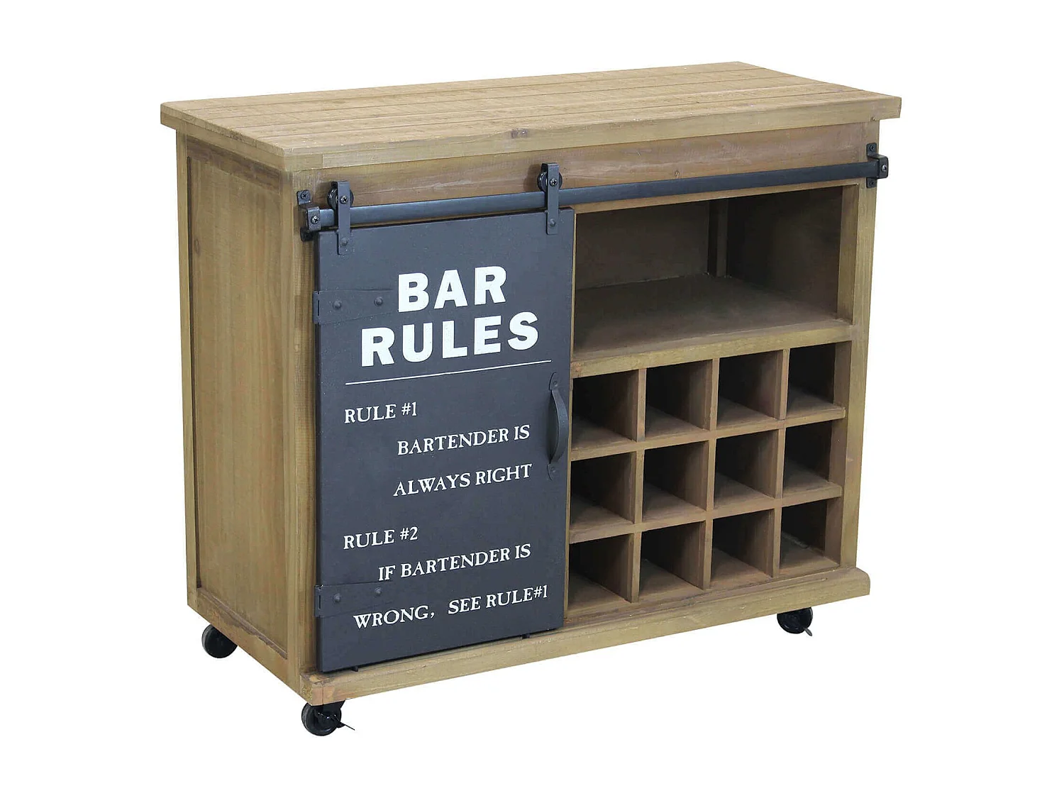 MilaniHome.it - madia industrial in metallo cm 88x41x74,5 hdi coloreMarrone