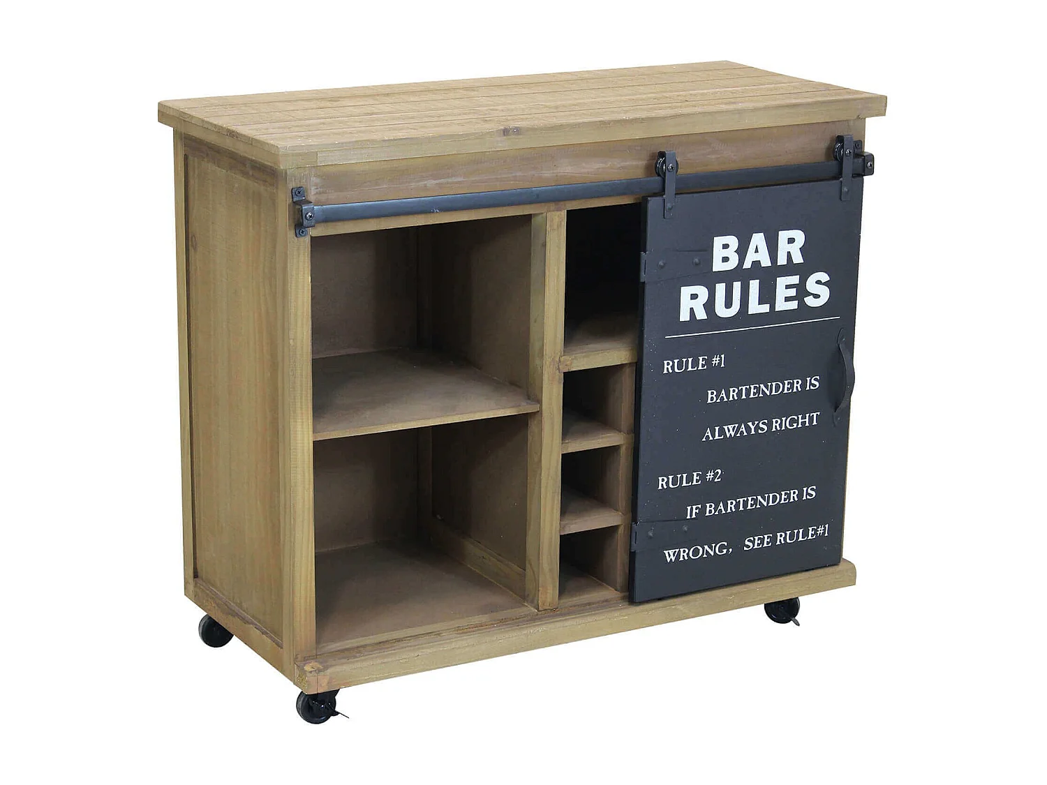 MilaniHome.it - madia industrial in metallo cm 88x41x74,5 hdi coloreMarrone