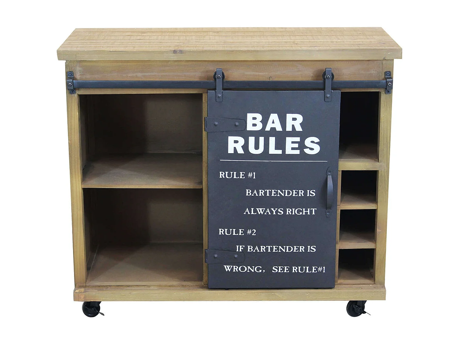 MilaniHome.it - madia industrial in metallo cm 88x41x74,5 hdi coloreMarrone