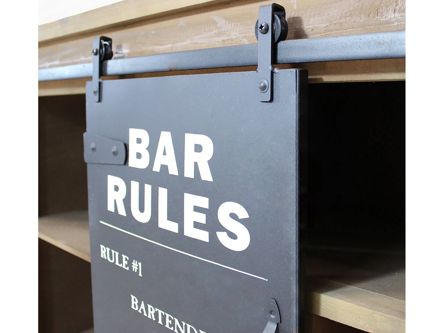 MilaniHome.it - madia industrial in metallo cm 88x41x74,5 hdi coloreMarrone