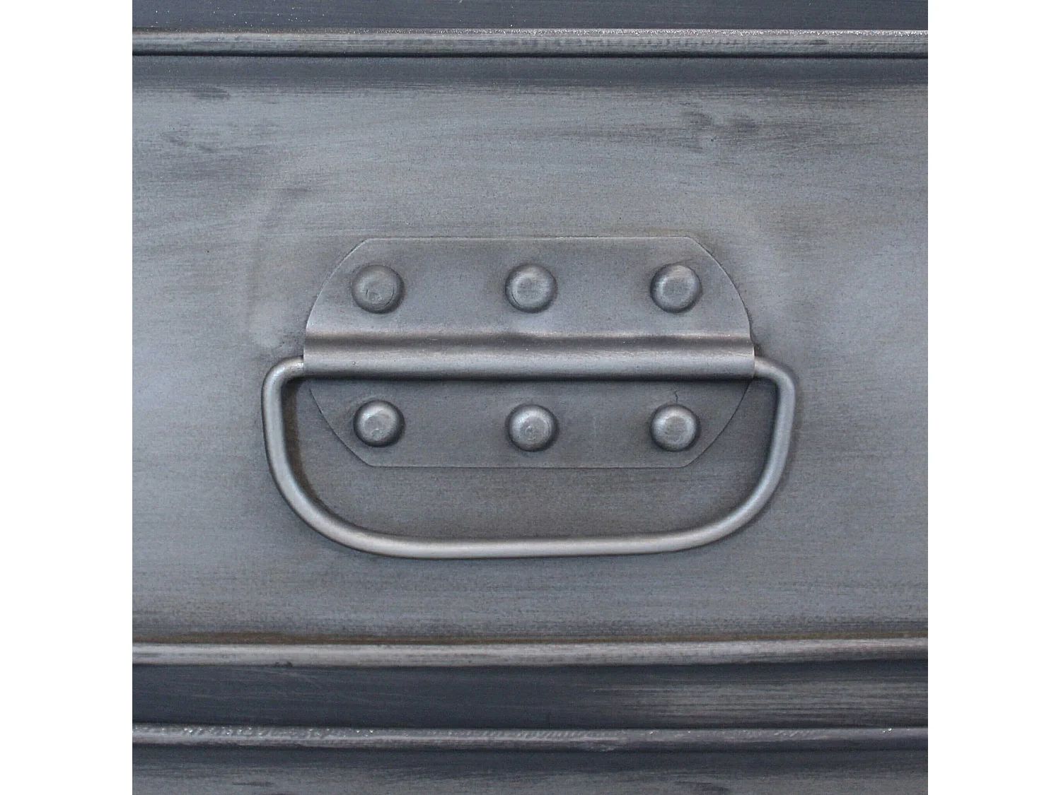 MilaniHome.it - Credenza In Metallo Ferro Industrial Mobile Madia Per Arredamento Soggiorno, Sala Da Pranzo, Salotto Industriale , Cm 132,5x37,5x82 Hdi coloreGrigio