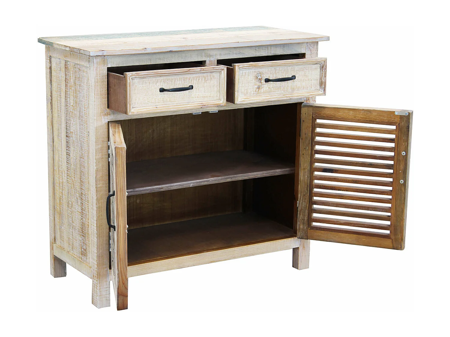 MilaniHome.it - Credenza In Legno Colorato Madia Di Design Mobile In Stile Vintage Moderno Per Sala Da Pranzo Soggiornodi coloreMulticolor