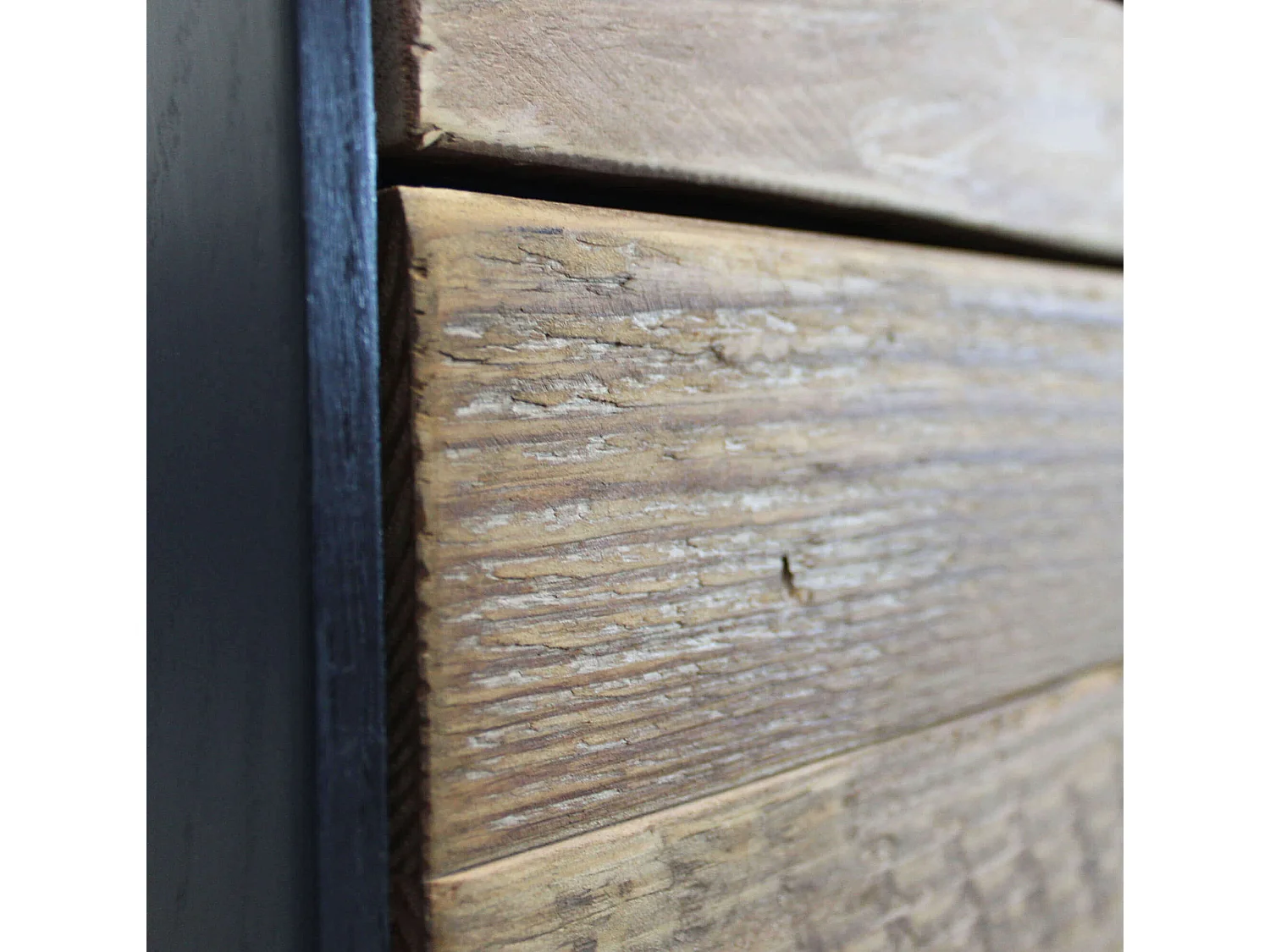 MilaniHome.it - madia 4 ante di design moderno in legno di pino riciclato massiccio stile moderno vintagedi coloreMarrone