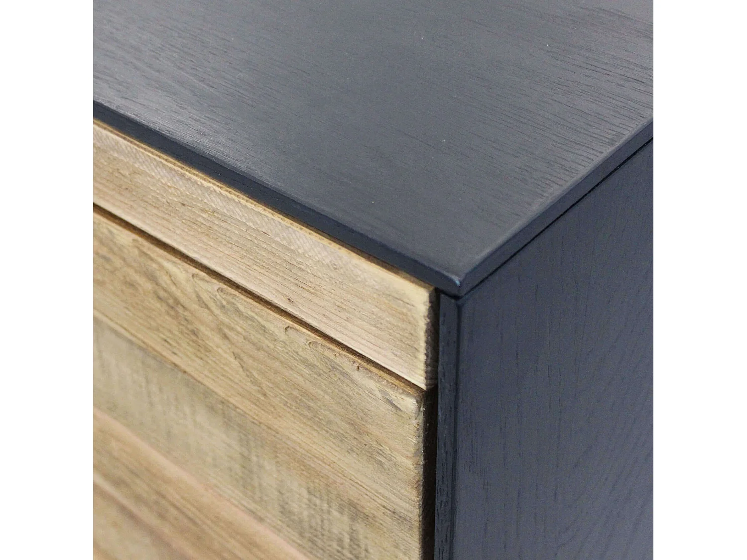 MilaniHome.it - madia 4 ante di design moderno in legno di pino riciclato massiccio stile moderno vintagedi coloreMarrone