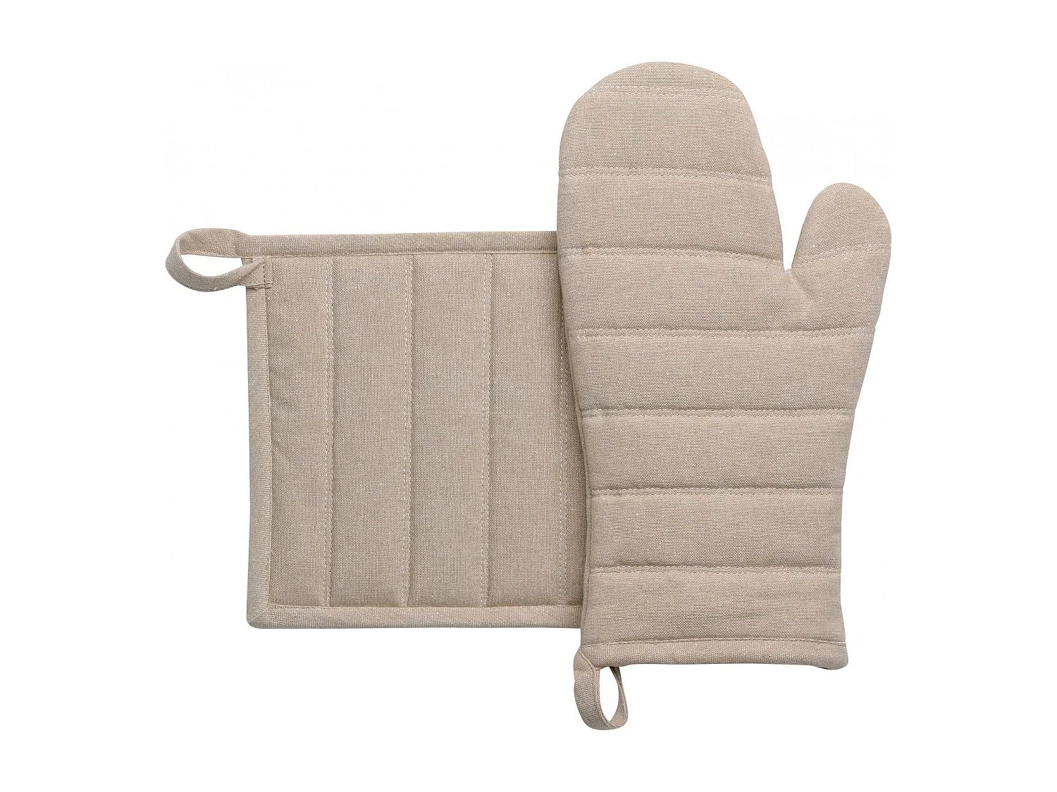 Guanto da cucina e presina riciclati Jona Naturale 15 x 30 cm