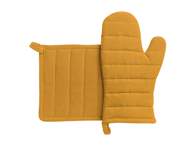Luva de cozinha e Pegador reciclado Jona Girassol 15 x 30 cm
