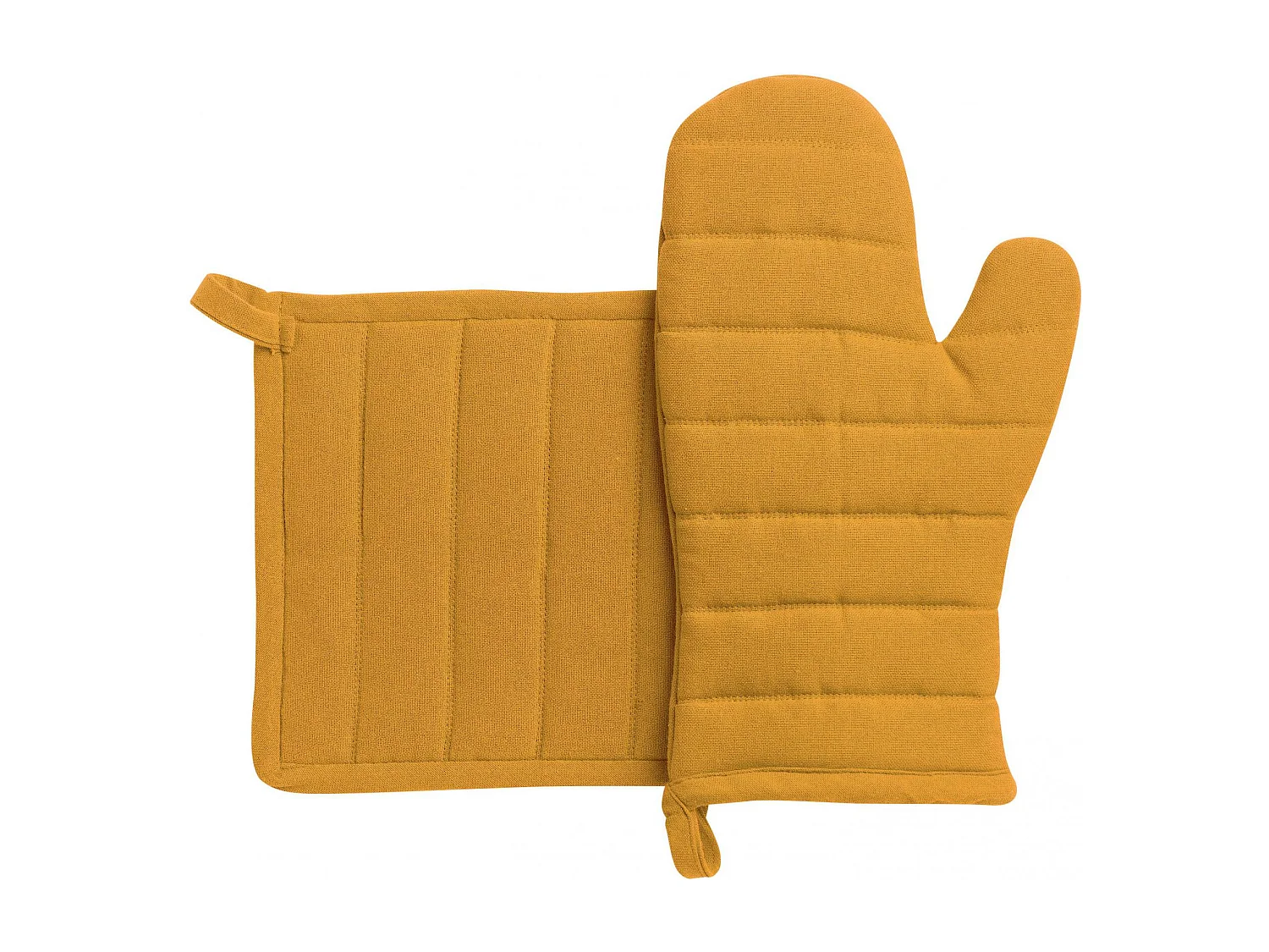 Lot gant de cuisine/manique recyclé Jona tournesol 15 x 30 cm Winkler