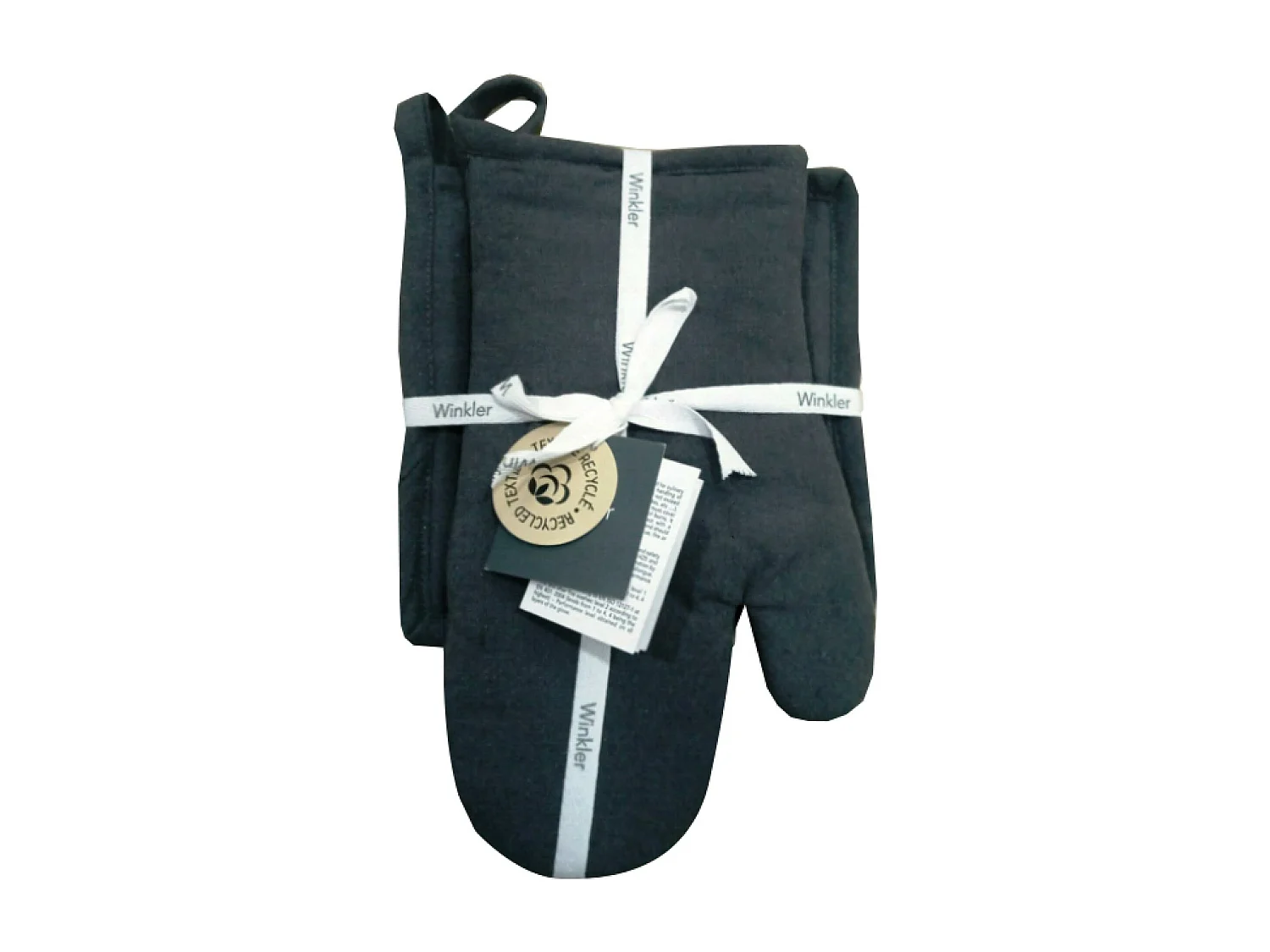 Lot gant de cuisine/manique recyclé Jona paon 15 x 30 cm Winkler