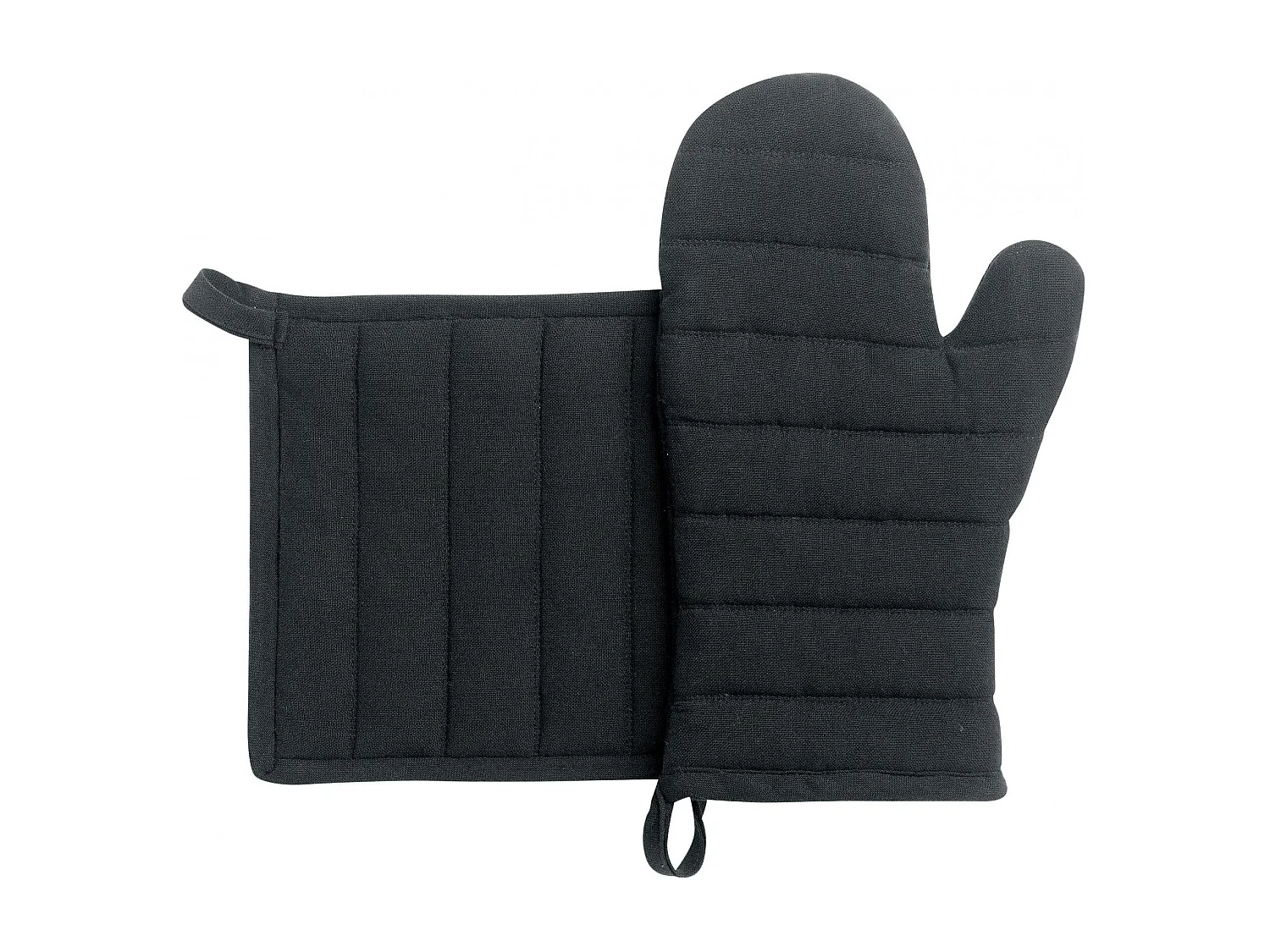 Luva de cozinha e Pegador reciclado Jona Preto 15 x 30 cm