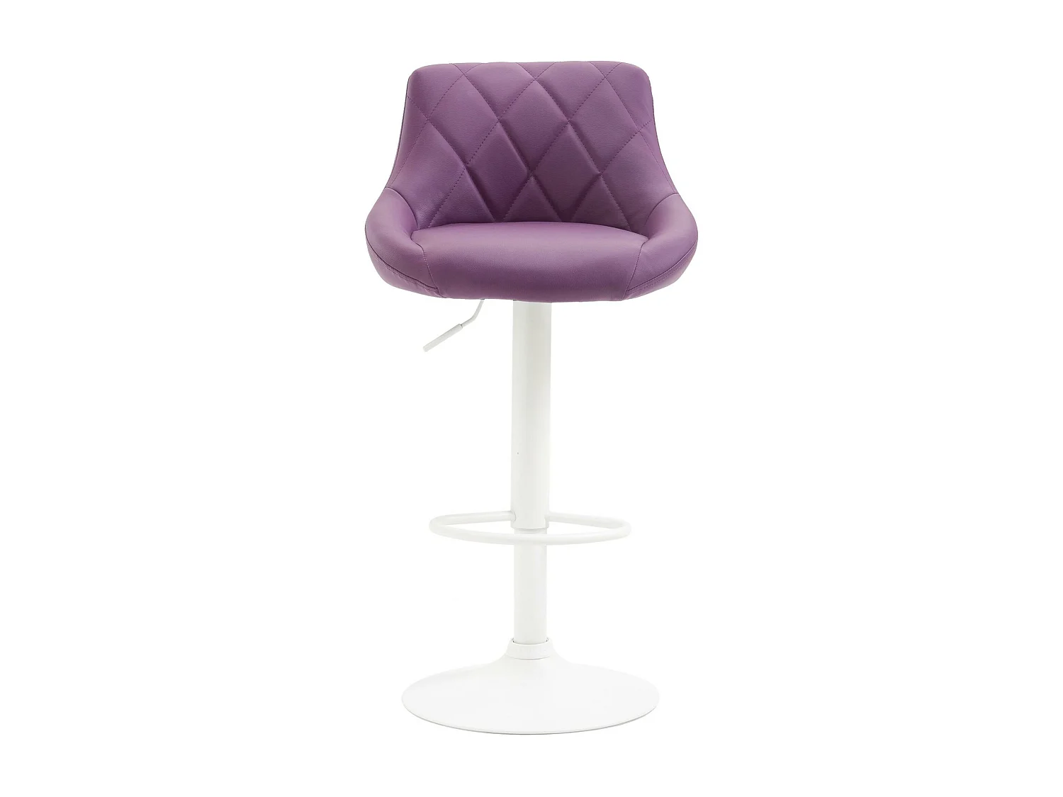 Tabouret de bar - Similicuir & Blanc - Violet - Lazio