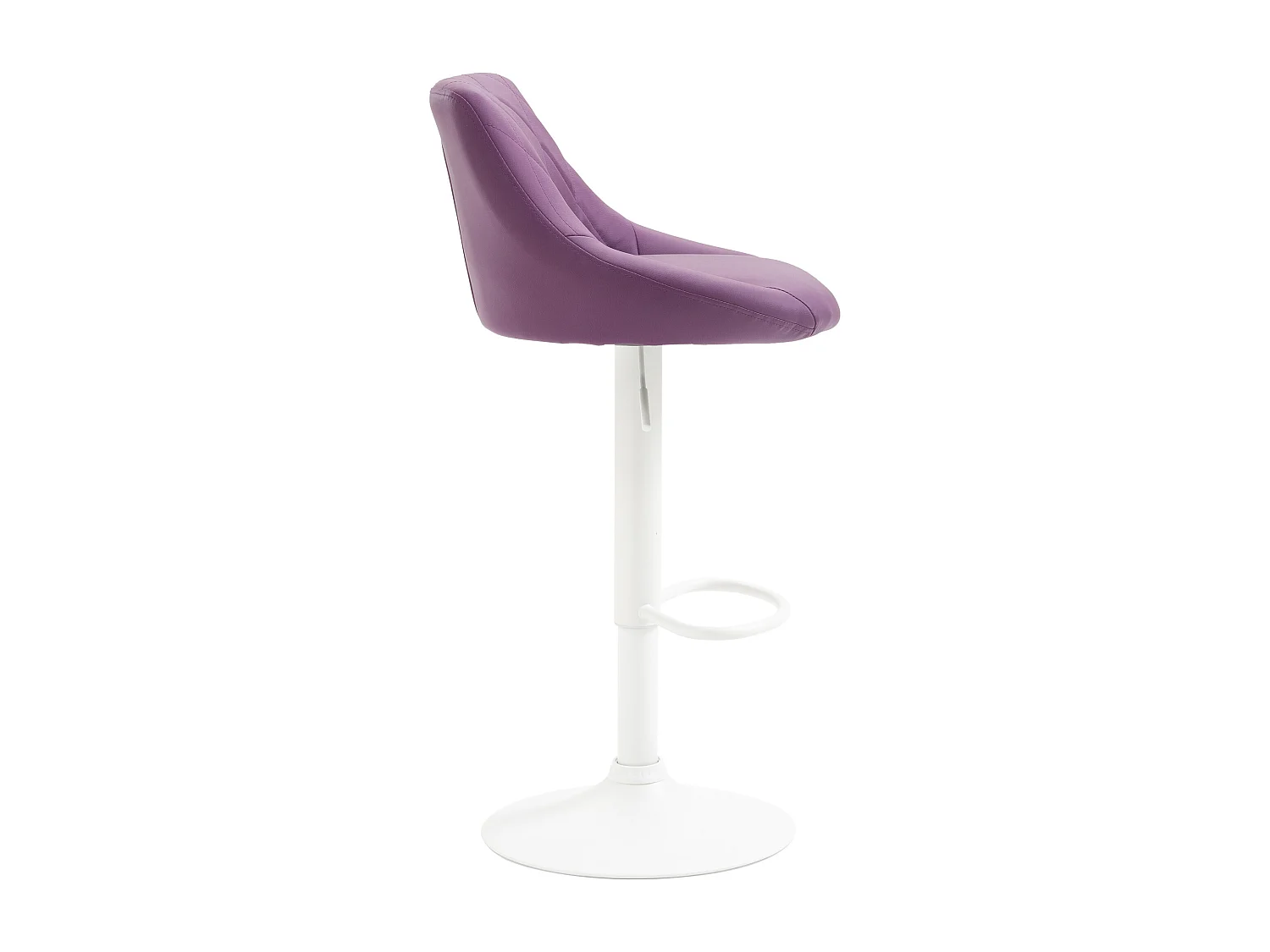 Tabouret de bar - Similicuir & Blanc - Violet - Lazio