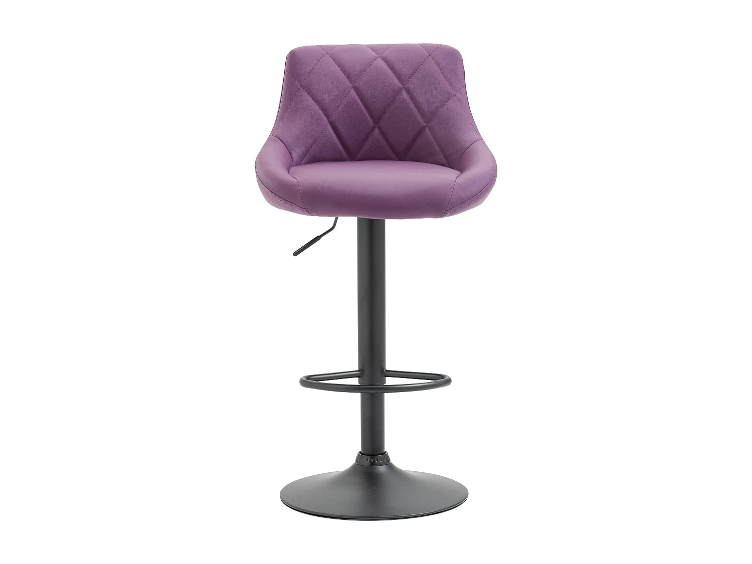 Tabouret de bar - Similicuir & Noir - Violet - Lazio