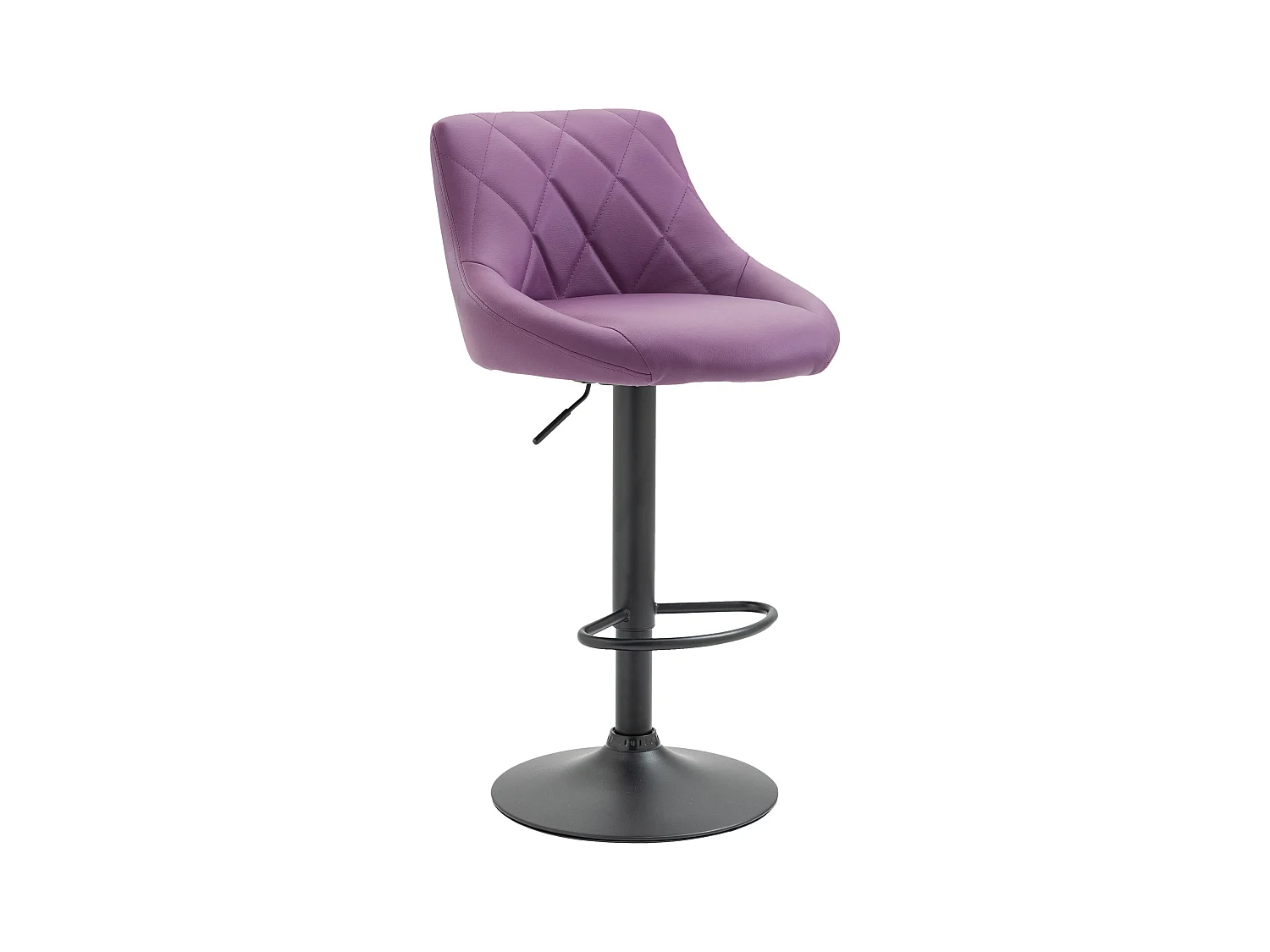 Tabouret de bar - Similicuir & Noir - Violet - Lazio