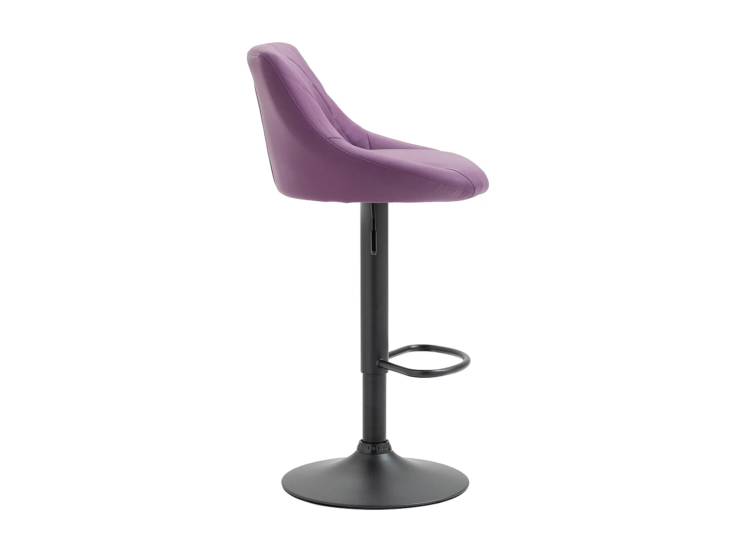 Tabouret de bar - Similicuir & Noir - Violet - Lazio
