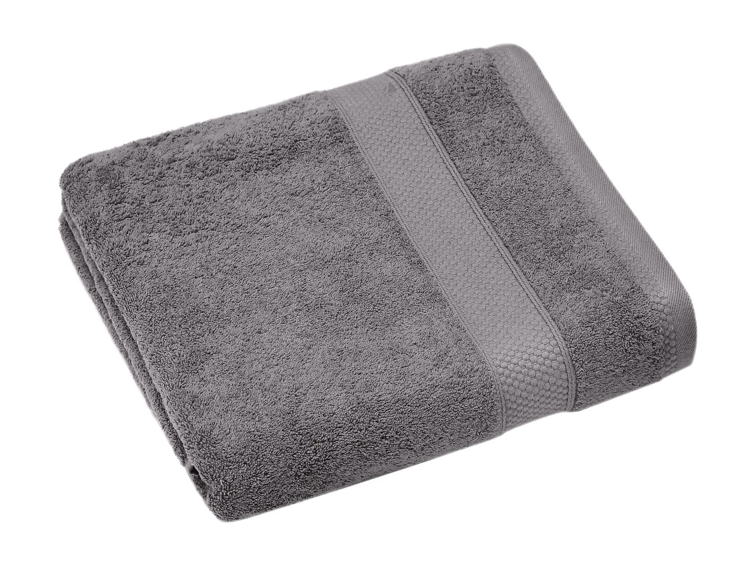 Drap de bain coton 550 g/m2 95x140 cm NAÏA gris Ardoise