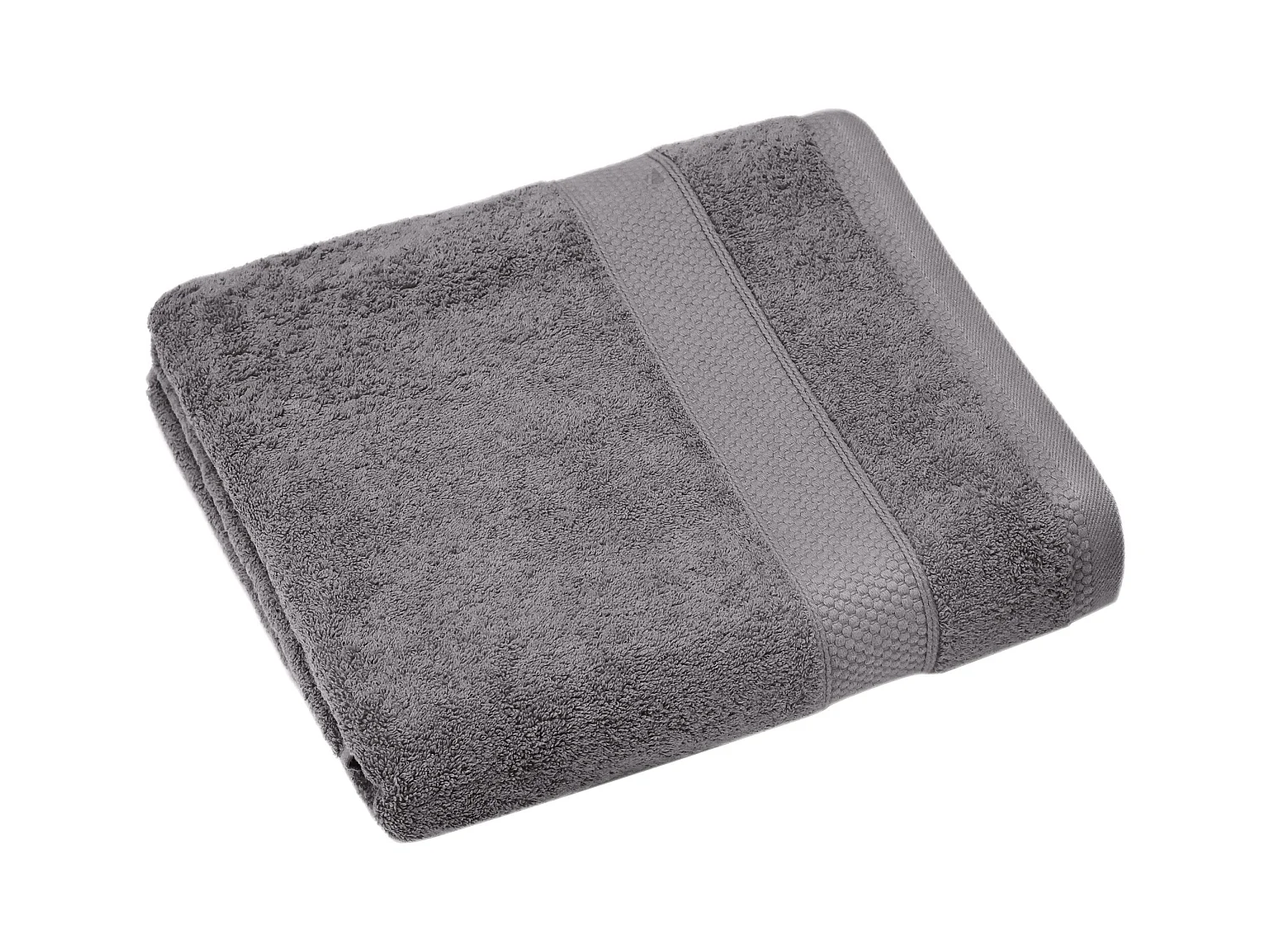 Drap de bain coton 550 g/m2 95x140 cm NAÏA gris Ardoise