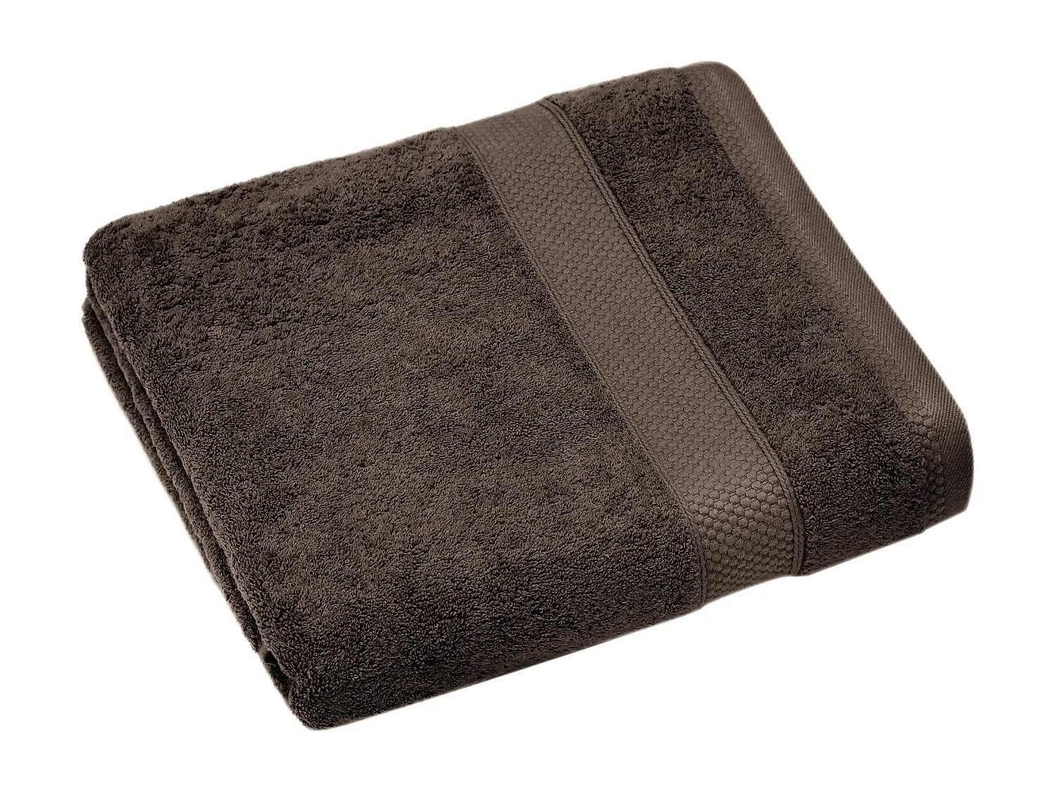 Drap de bain coton 550 g/m2 95x140 cm collection NAÏA marron Café