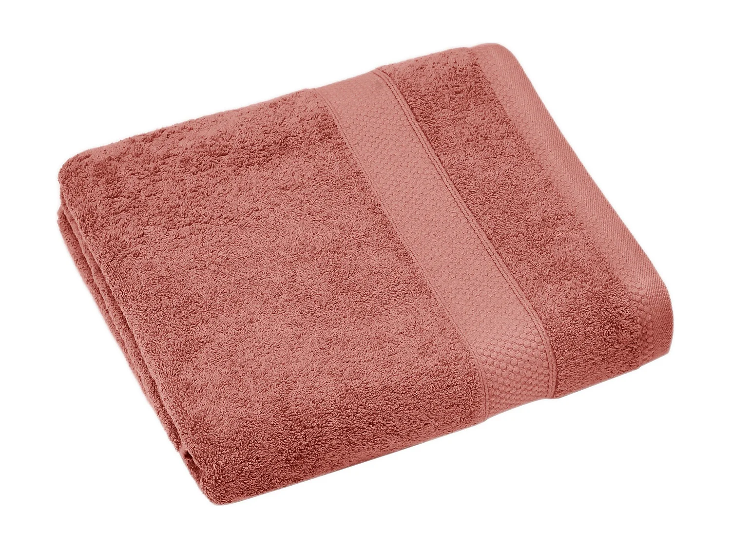 Drap de bain coton 550 g/m2 95x140 cm collection NAÏA rose Pêche
