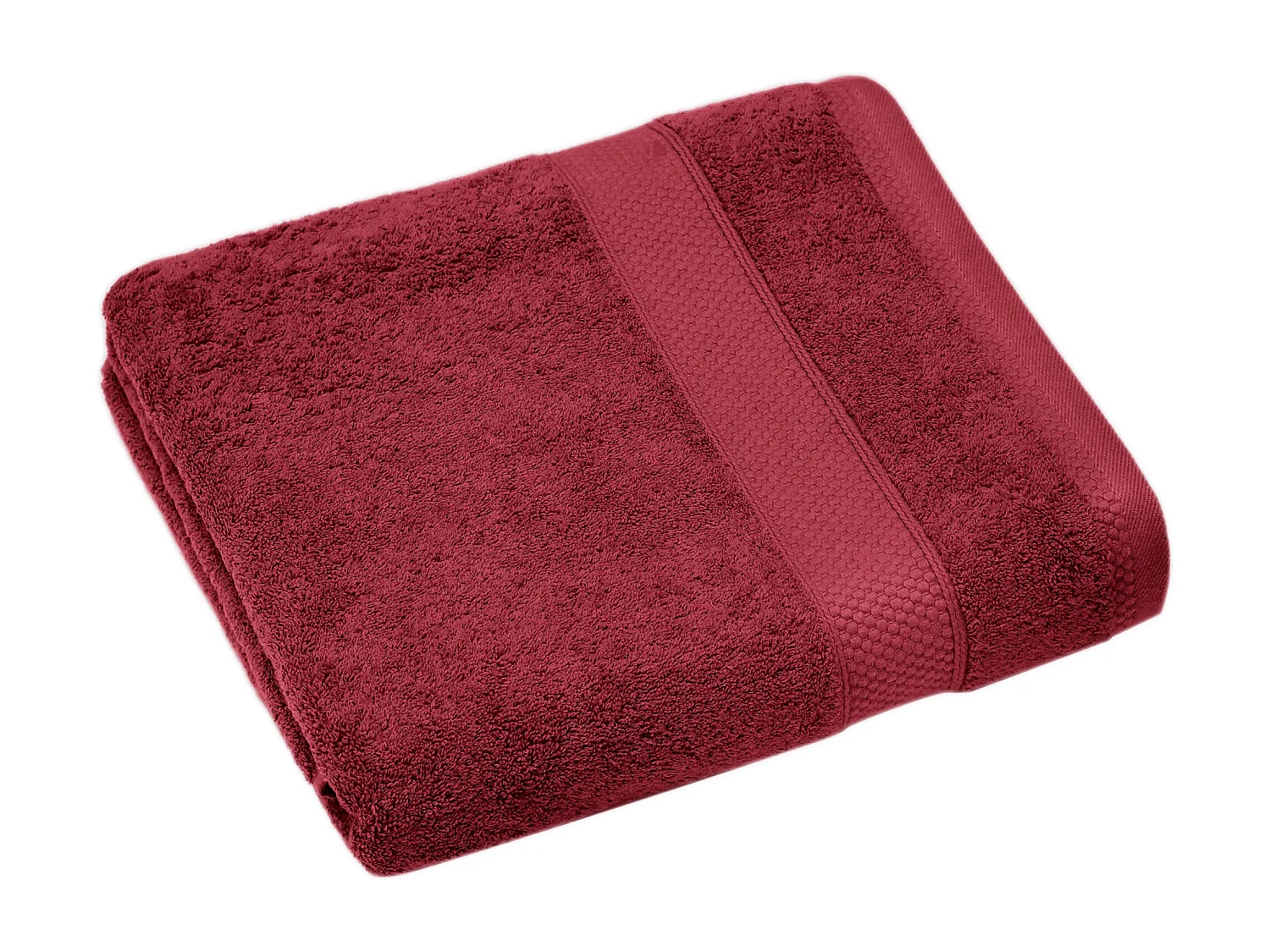 Drap de bain coton 550 g/m2 95x140 cm NAÏA rouge Carmin