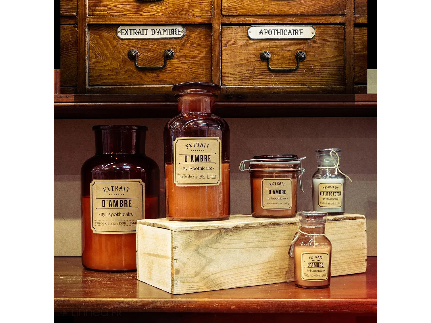 Bougie parfumée APOTHICAIRE cire de paraffine senteur fleur de coton