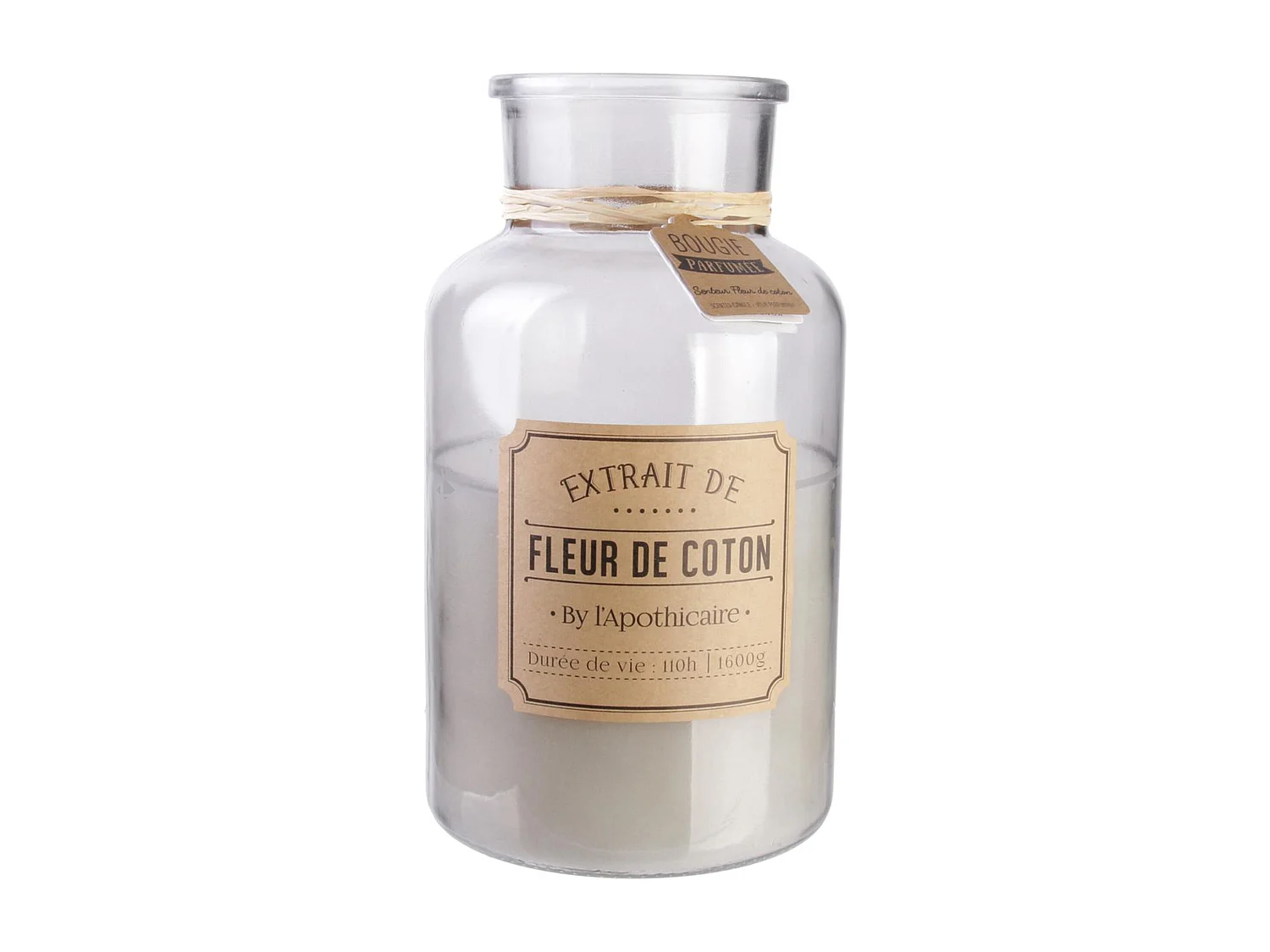 Bougie parfumée APOTHICAIRE cire de paraffine senteur fleur de coton